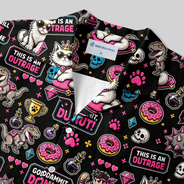 Loot, Paws & Poor Decisions Button Up Pocket Shirt