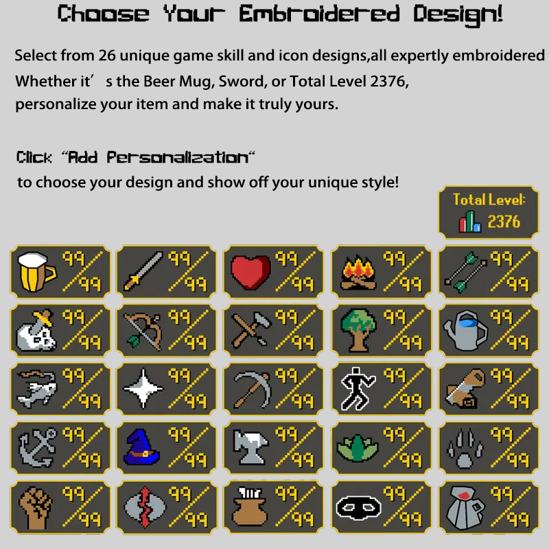 Personalization OSRS Geek Embroidered Polo Shirts