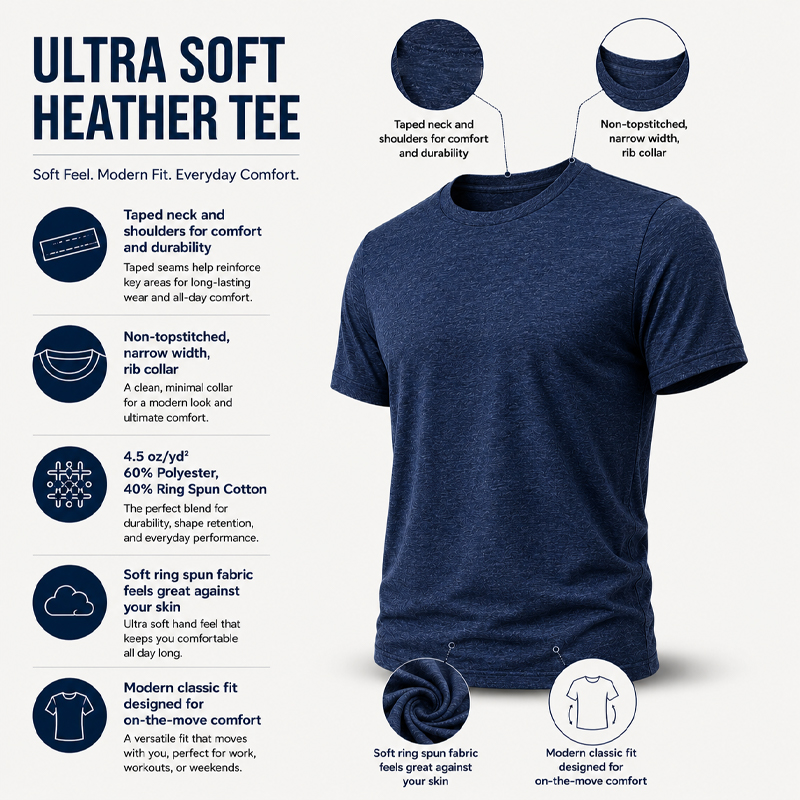 Dave Definition Ultra Soft Heather Tee