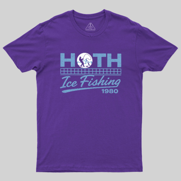 Old School Cold Wilderness Ice Fishing Geek T-Shirt