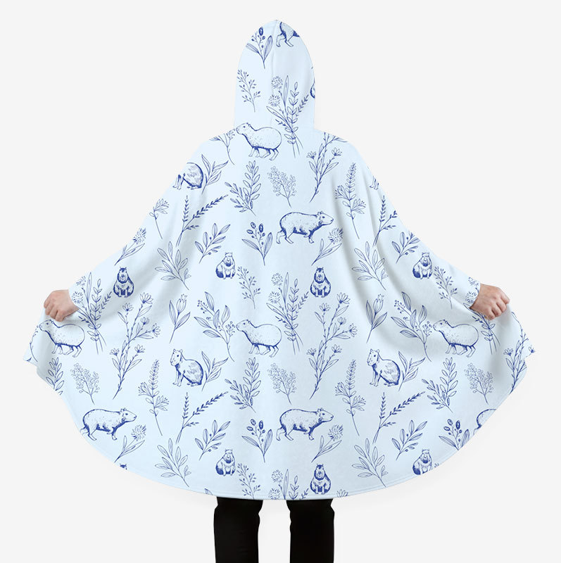 Capybara Flannel Cloak