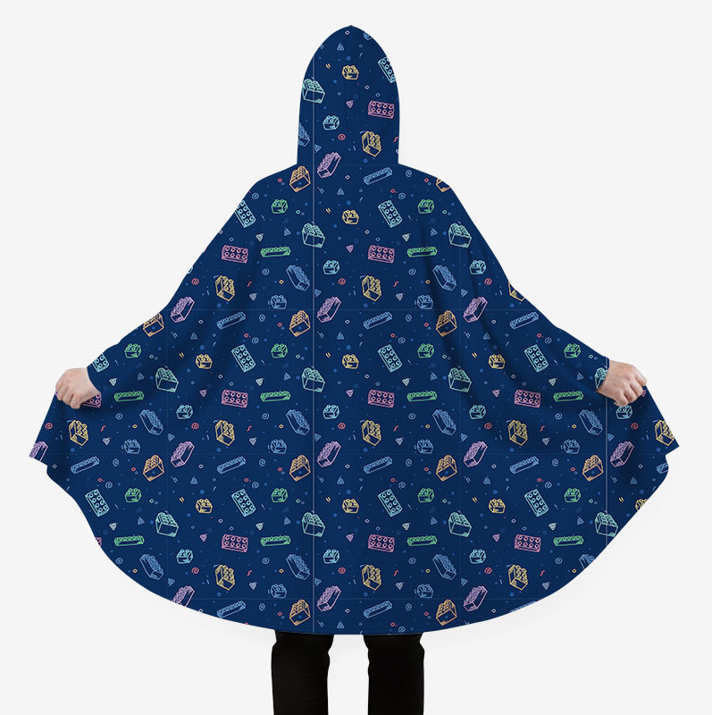 Building Blocks Flannel Cloak