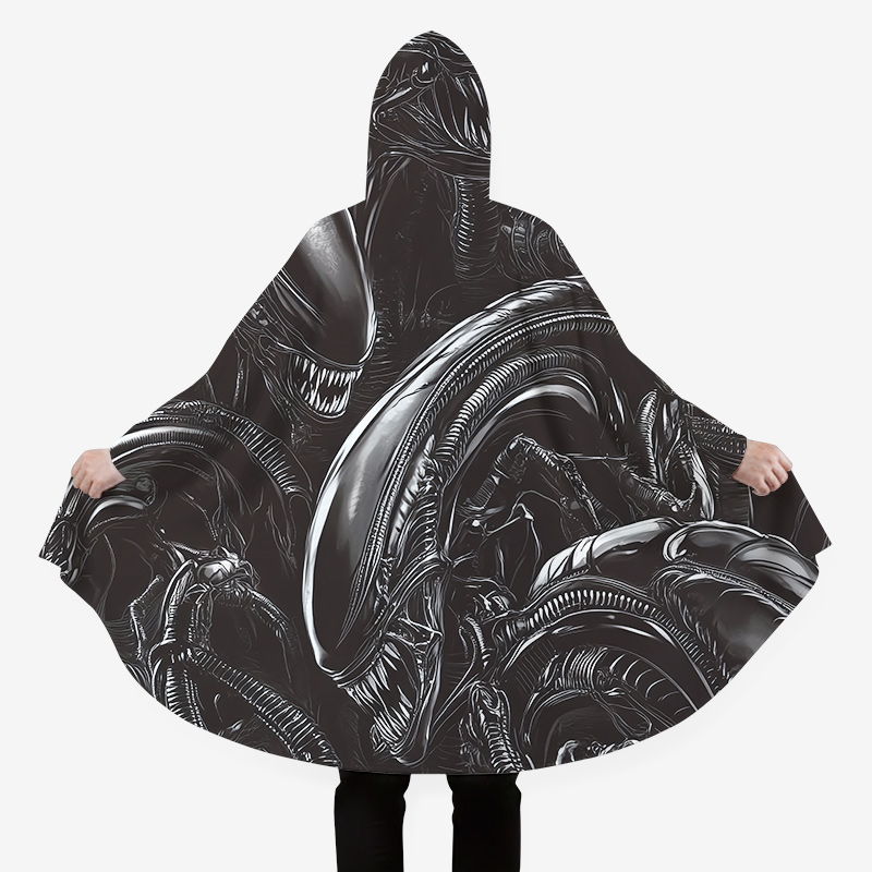 Alien Black Flannel Cloak