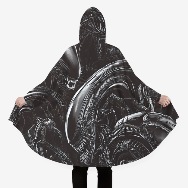 Alien Black Flannel Cloak