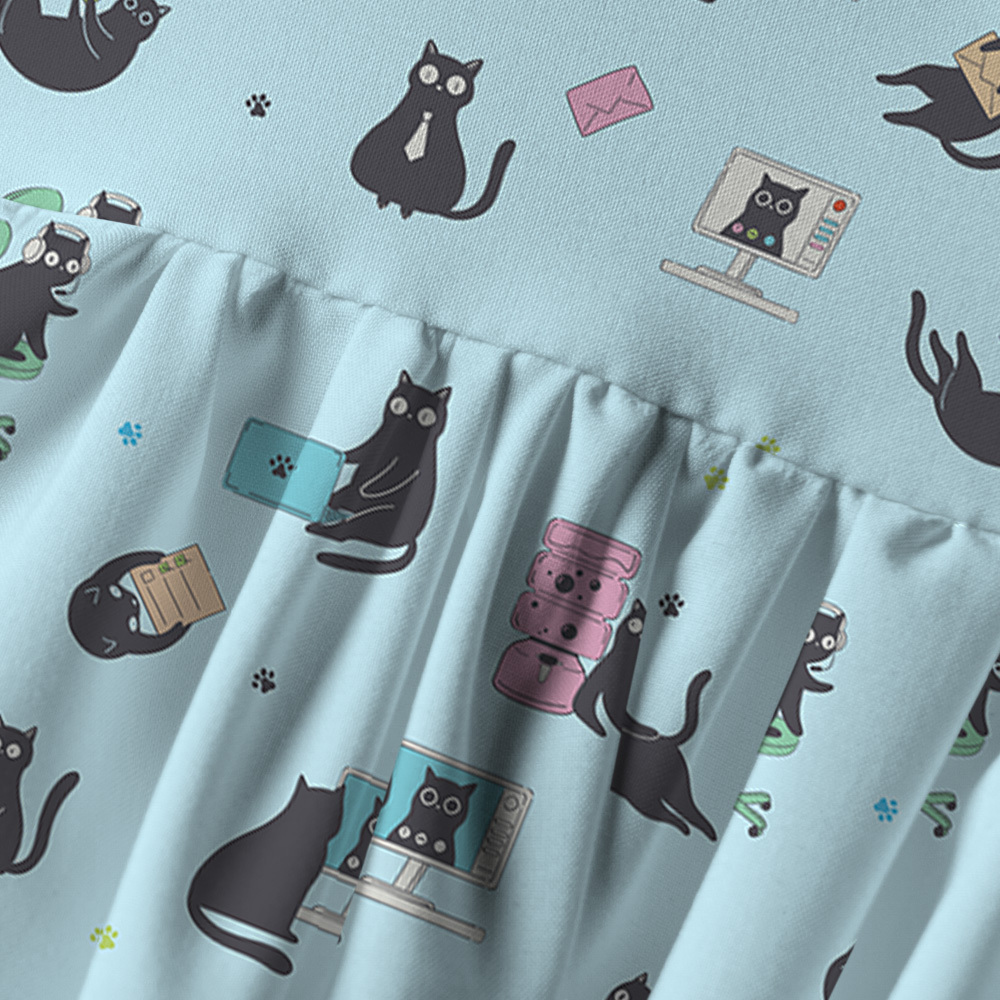 Working Cat Geek A-Line Cami Dress