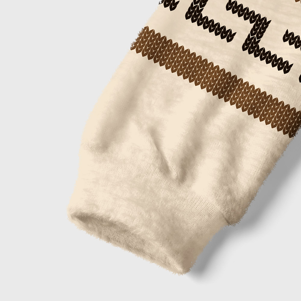 The Dude Classic Lebowski Geek Women's Fuzzy Fleece Cropped Sweater