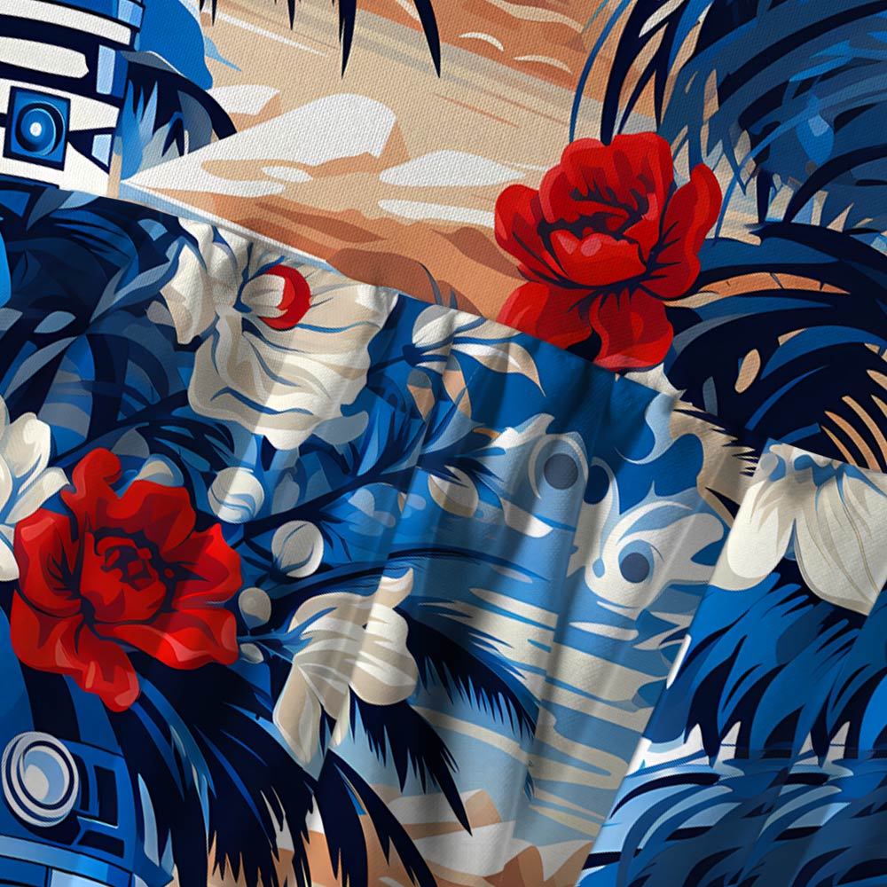 Coastal Robot Floral Vacation Geek A-Line Cami Dress