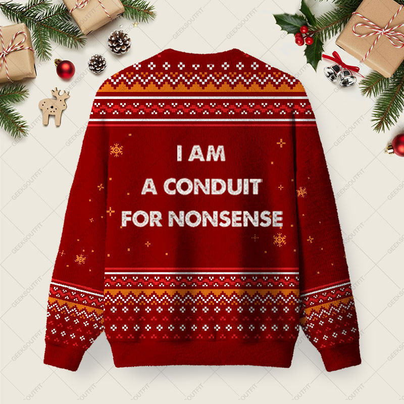 For Nonsense Ugly Christmas Fuzzy Fleece Sweatshirt