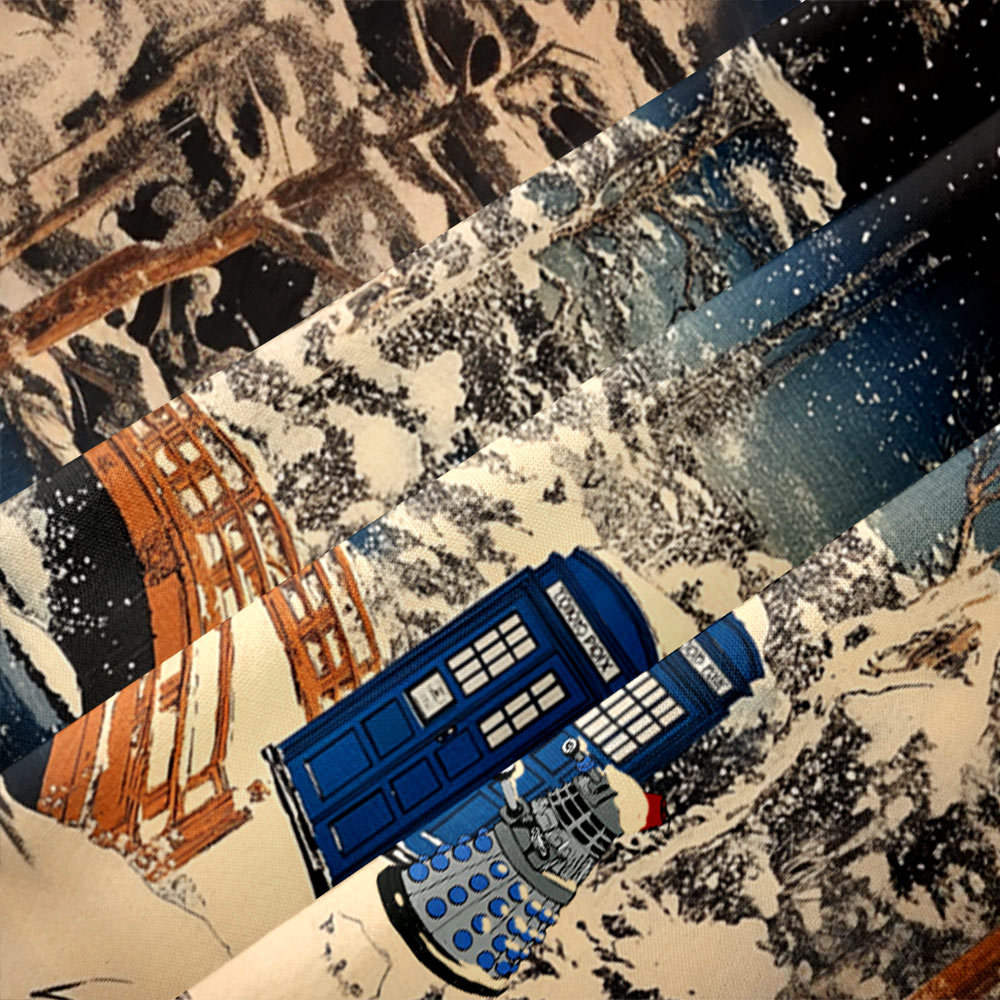 Ukiyoe Doctor Who Button Up Pocket Shirt