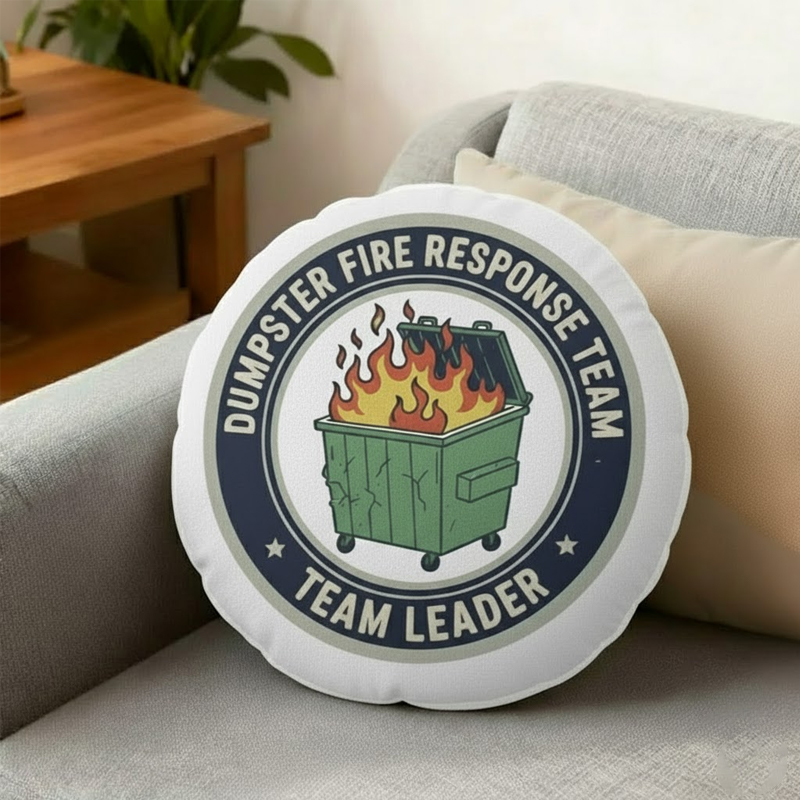 Dumpster Fire Response Team Leader Geek Pillow