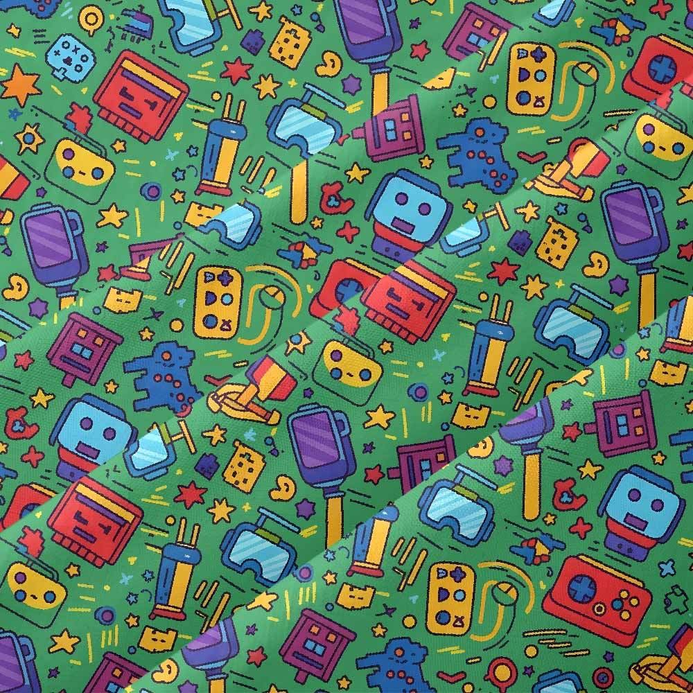 Retro Gaming Fiesta Button Up Pocket Shirt