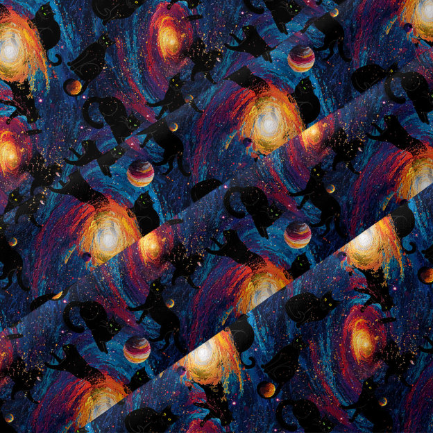 Galactic Cats Button Up Pocket Shirt