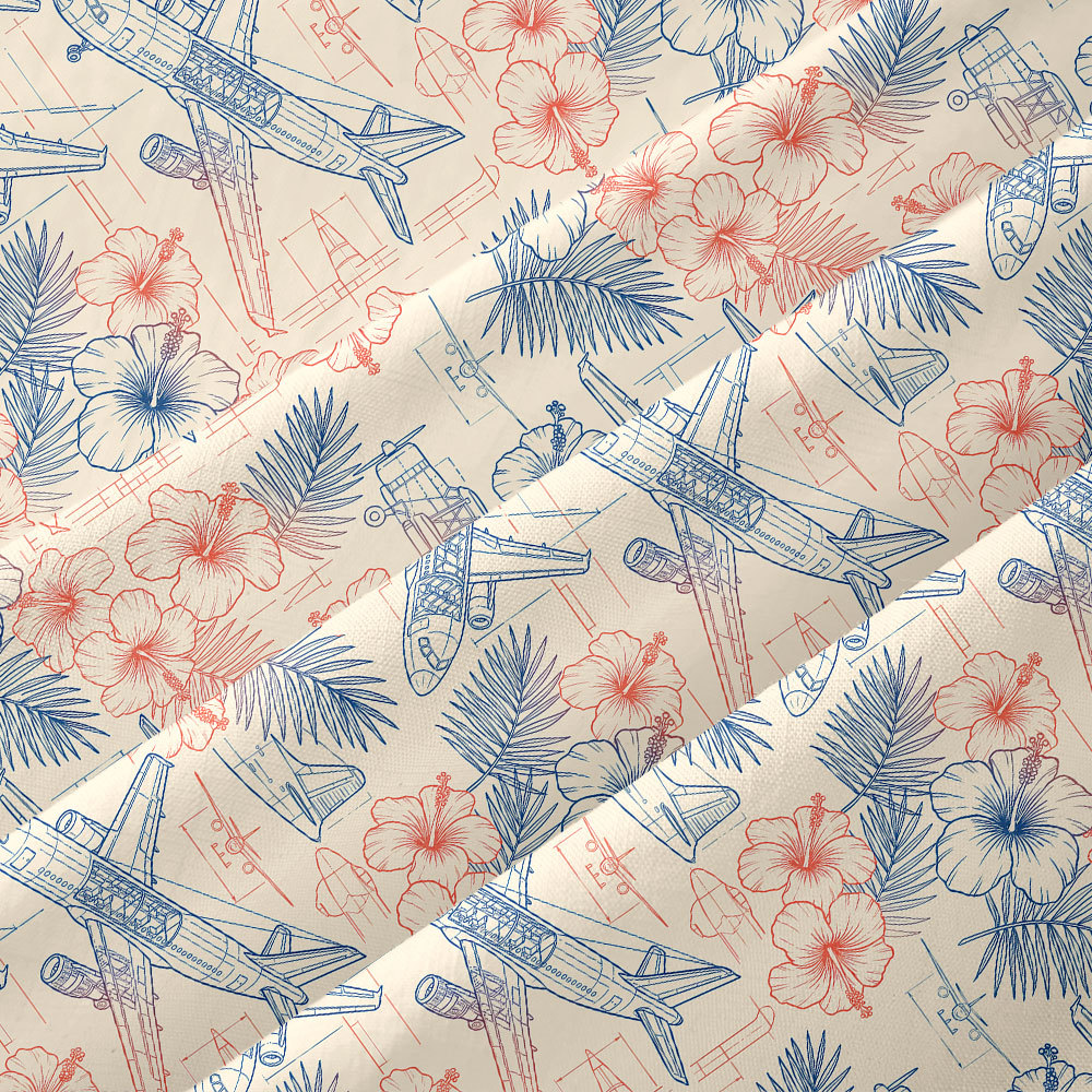 Tropical Takeoff Button Up Pocket Shirt