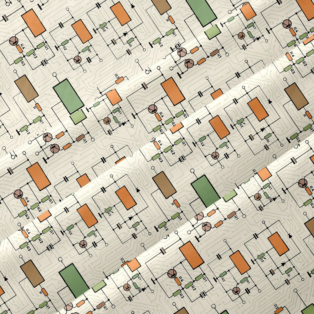 Retro Circuit Button Up Pocket Shirt