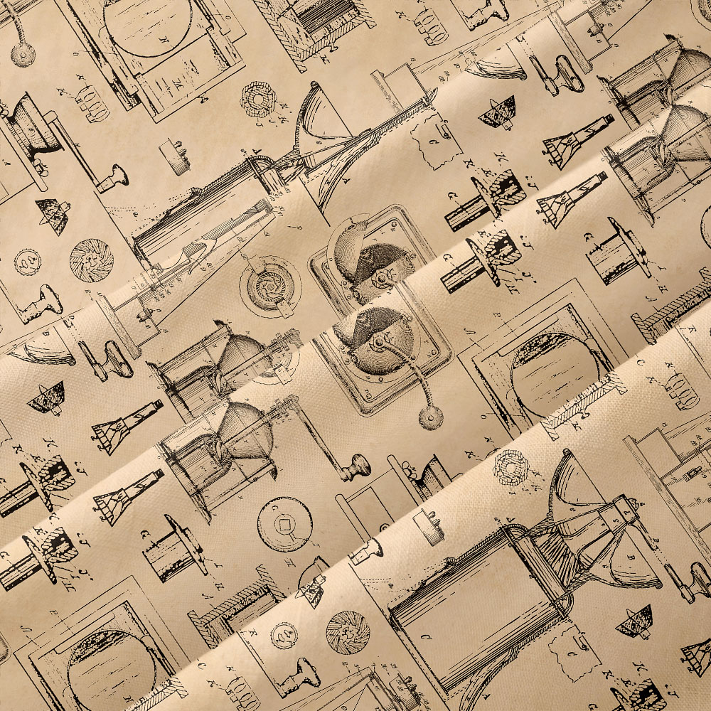 Manual Coffee Grinder Blueprint Button Up Pocket Shirt