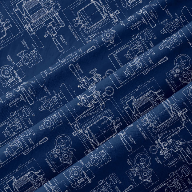 Espresso Machine Blueprint Button Up Pocket Shirt