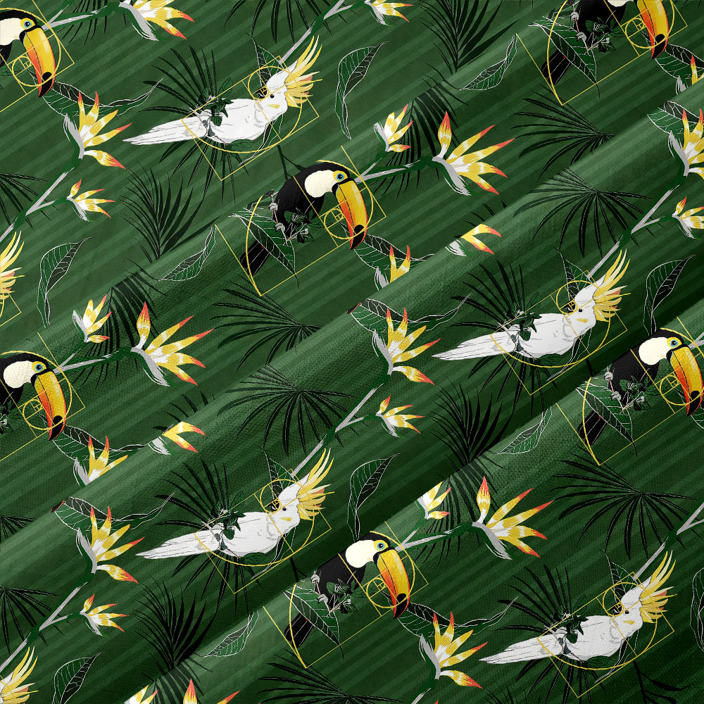 Fibonacci Parrot Button Up Pocket Shirt