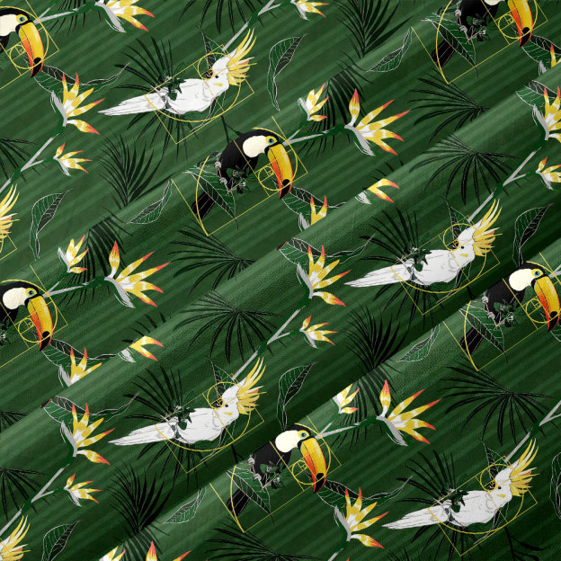 Fibonacci Parrot Button Up Pocket Shirt