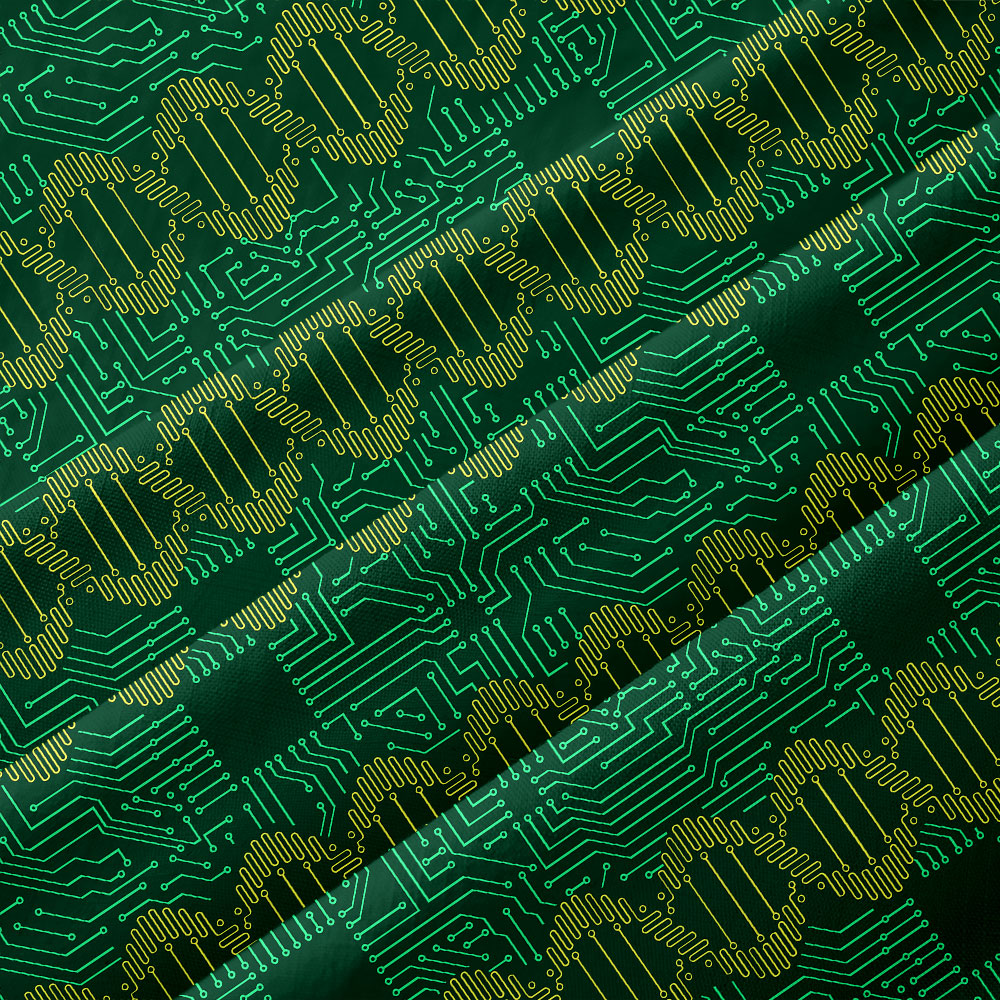 DNA Circuit Board Button Up Pocket Shirt