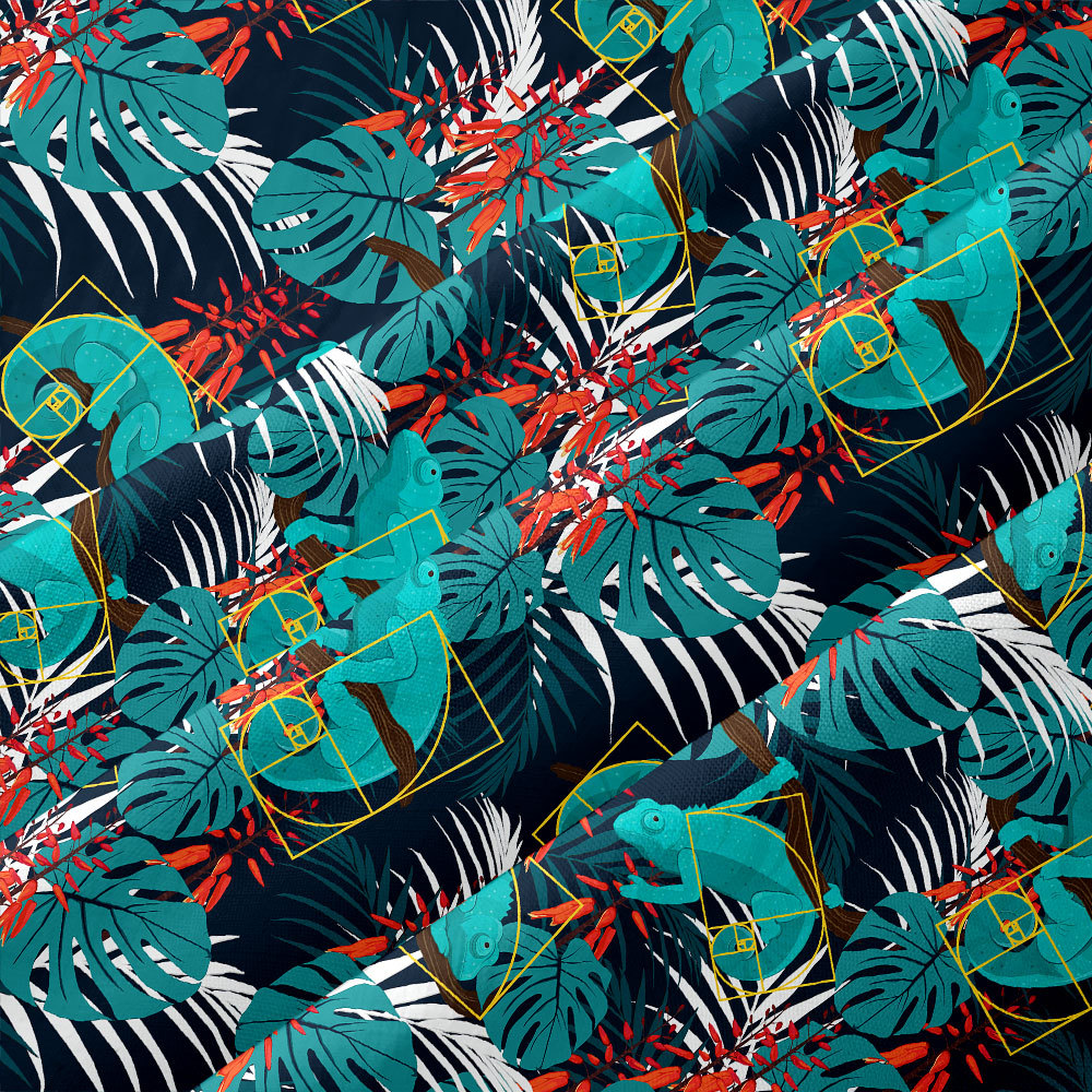 The Hawaiian Golden Ratio Chameleon Button Up Pocket Shirt