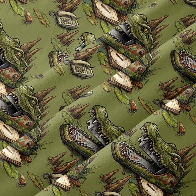 The Crocodile Stapler Button Up Pocket Shirt