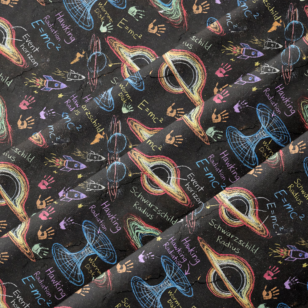 Chalkboard Universe Button Up Pocket Shirt