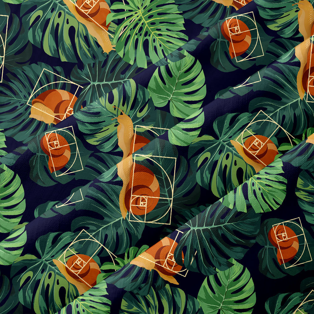 Fibonacci Snail Button Up Pocket Shirt