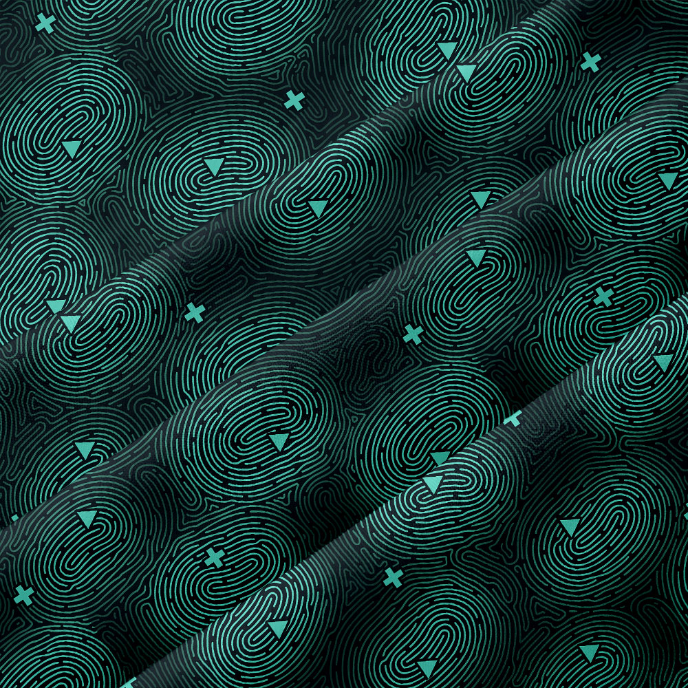 Fingerprint Contours Button Up Pocket Shirt