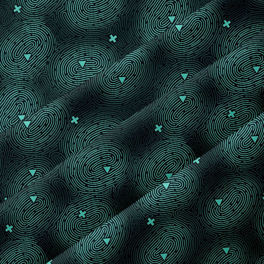 Fingerprint Contours Button Up Pocket Shirt