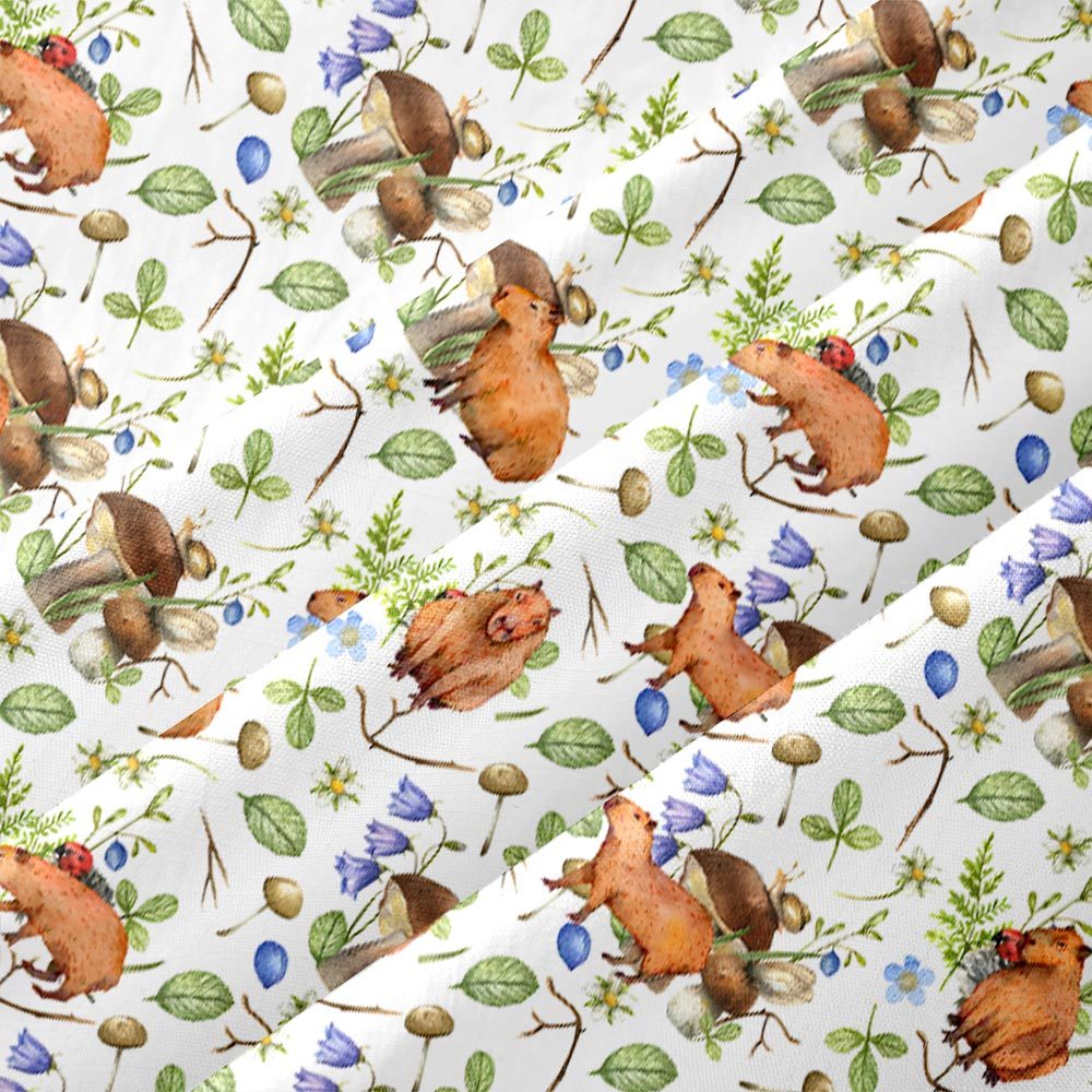 Watercolor Capybara Button Up Pocket Shirt