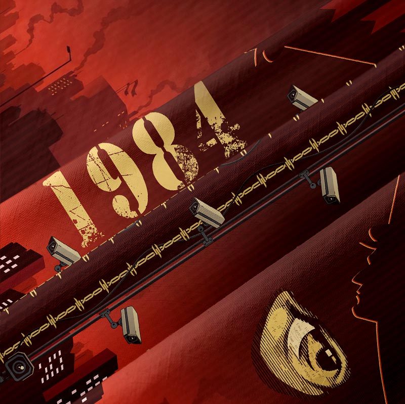 Eyes Of 1984 Button Up Pocket Shirt