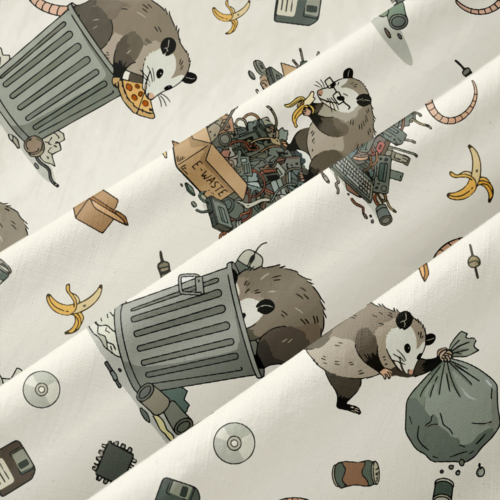 Cyber Scavenger White Button Up Pocket Shirt