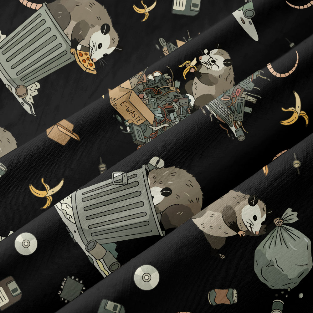 Cyber Scavenger Black Button Up Pocket Shirt