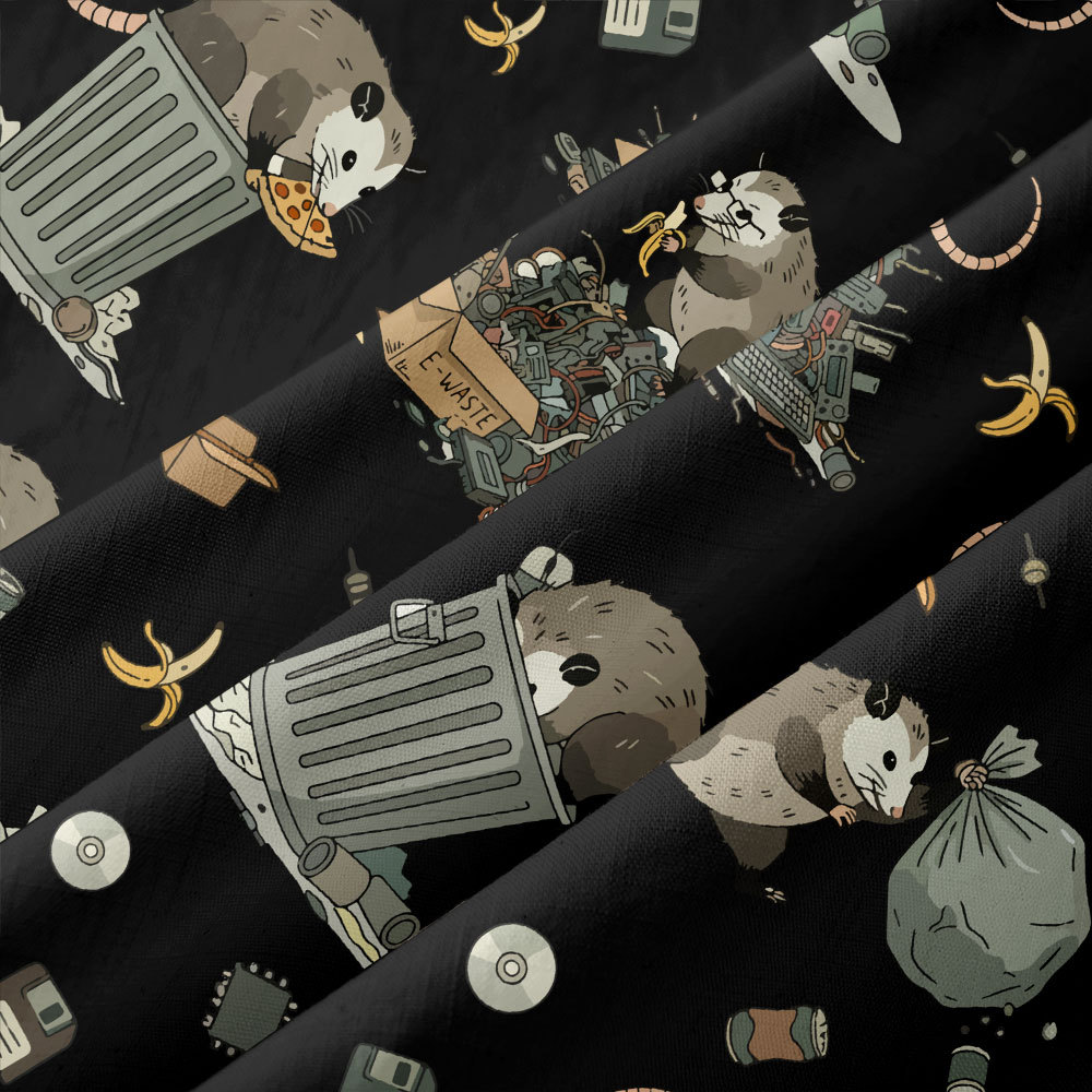 Cyber Scavenger Black Button Up Pocket Shirt