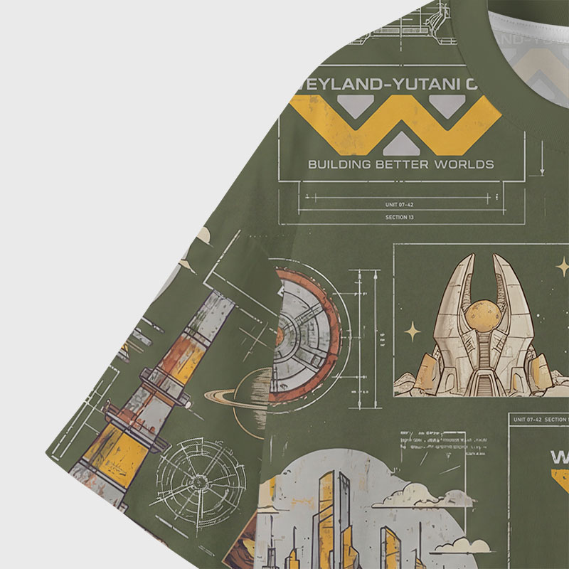 WEYLAND YUTANI CORP Geek All-Over Print T-Shirt