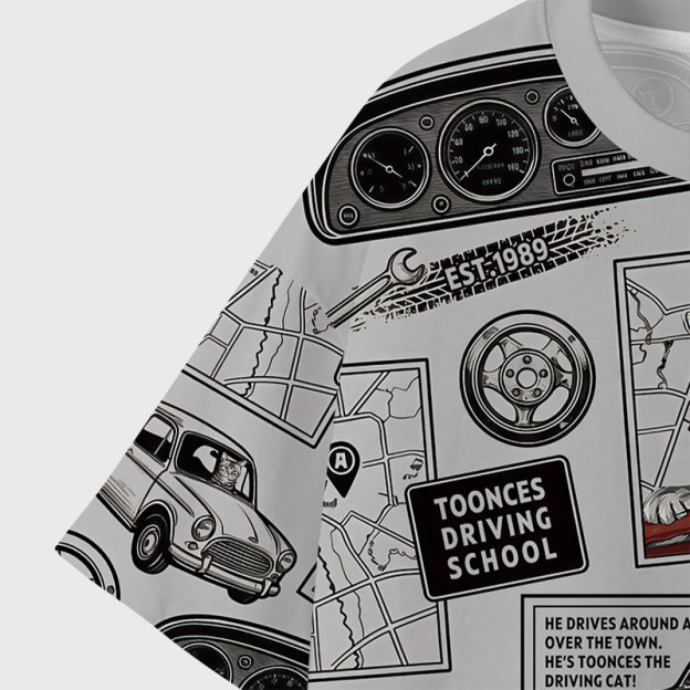 Toonces Driving School Geek All-Over Print T-Shirt