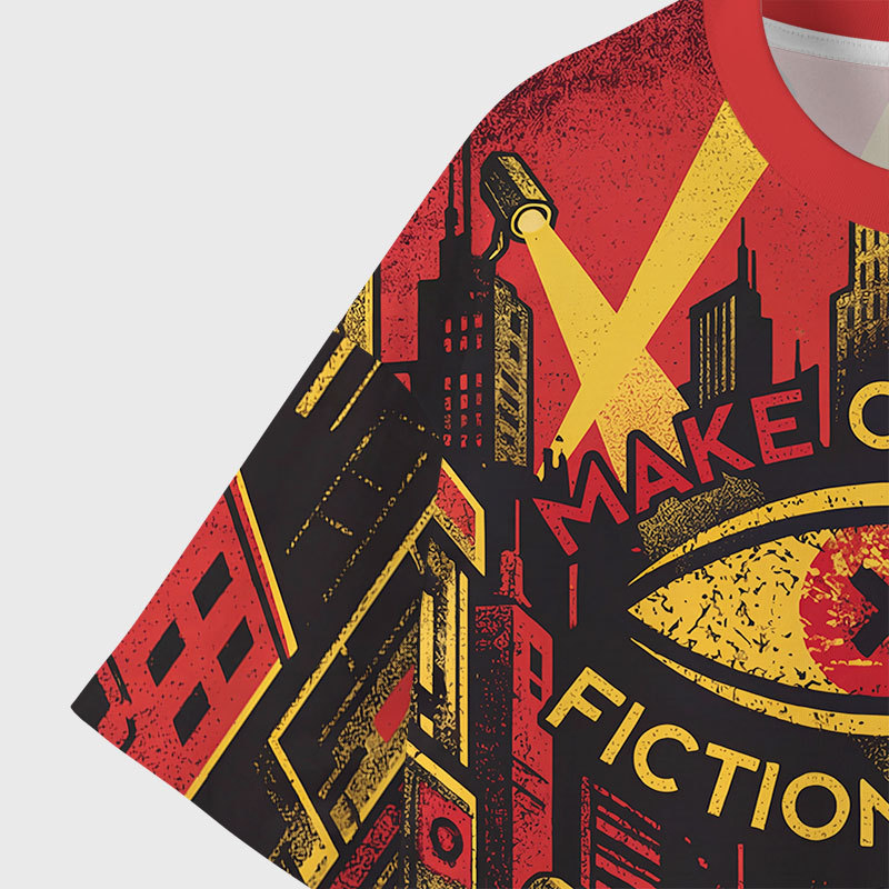 Make Orwell Fiction Again Geek All-Over Print T-Shirt