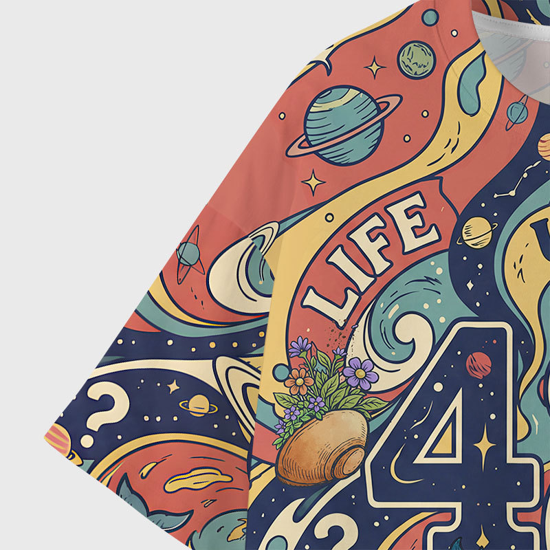 Life Universe Everything Geek All-Over Print T-Shirt