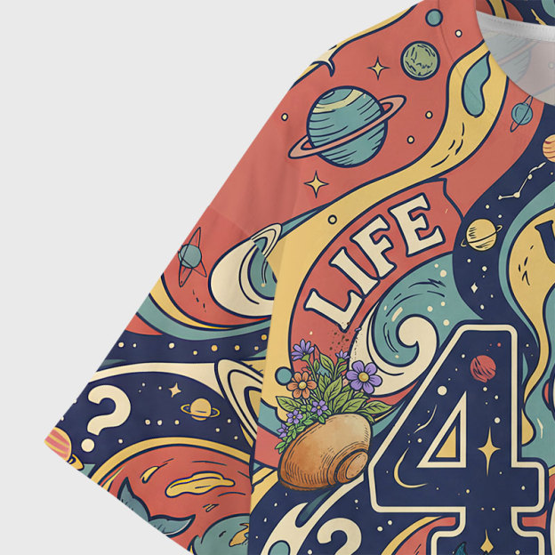 Life Universe Everything Geek All-Over Print T-Shirt