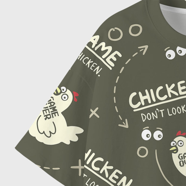 Chicken Game Geek All-Over Print T-Shirt