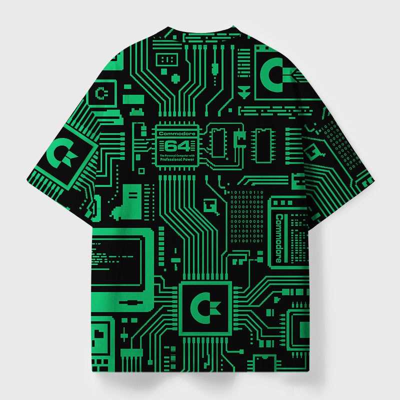 C64 Green Geek All-Over Print T-Shirt