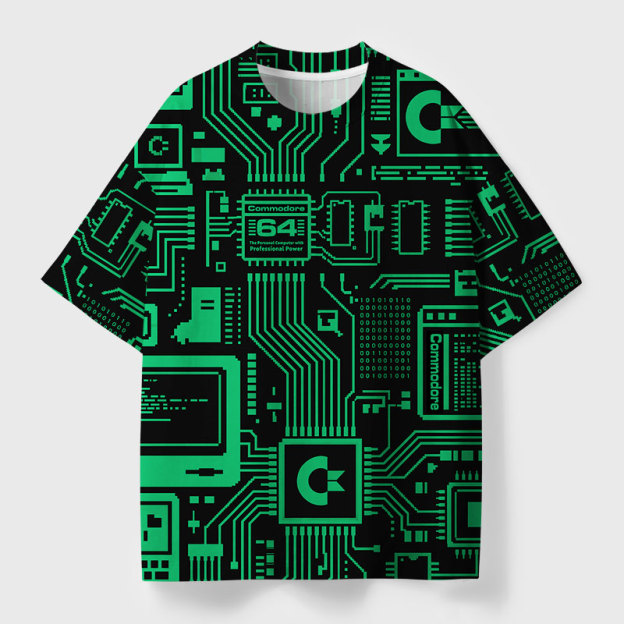 C64 Green Geek All-Over Print T-Shirt