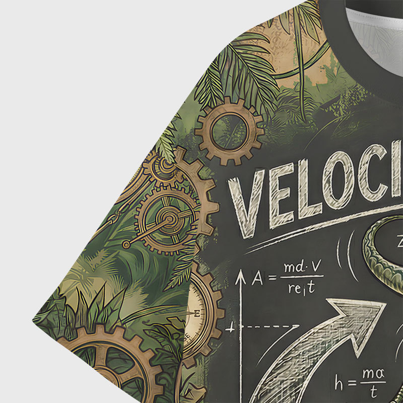 VELOCIRAPTOR Geek All-Over Print T-Shirt
