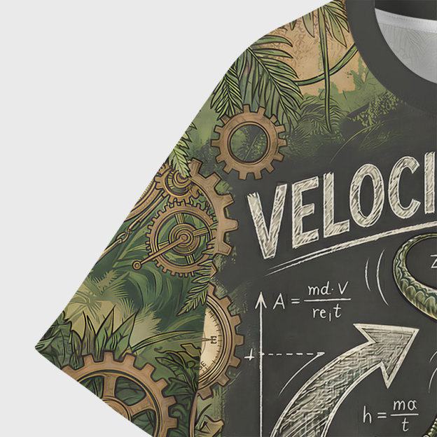 VELOCIRAPTOR Geek All-Over Print T-Shirt