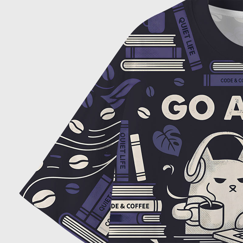 Go Away Geek All-Over Print T-Shirt