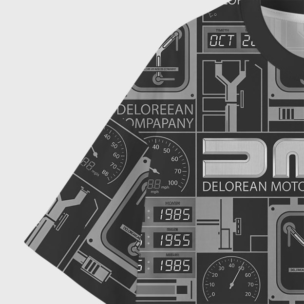 Delorean Motor Company Geek All-Over Print T-Shirt