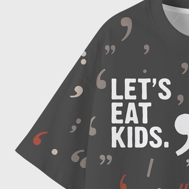 Punctuation Saves Lives Geek All-Over Print T-Shirt