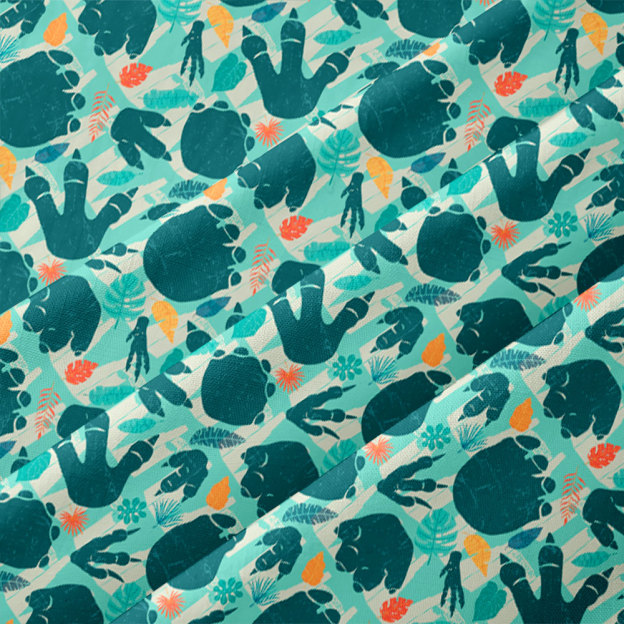 Dinosaur Footprints Hawaii Button Up Pocket Shirt