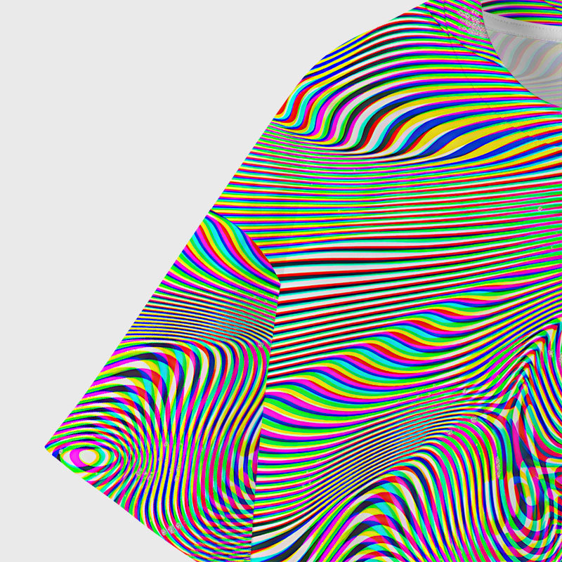 Glitch Wave Geek Eco Oversized Graphic Tees