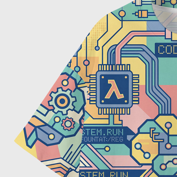 Code Is Art Geek Eco Oversized Graphic Tees